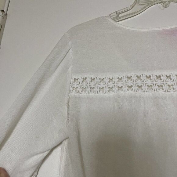 Lilly Pulitzer White Boho knit pullover blouse size XS - Picture 3 of 7